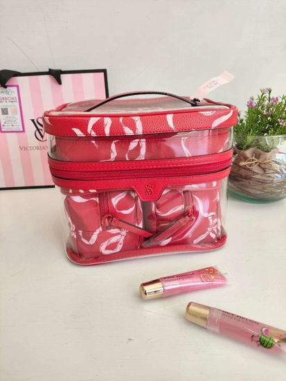 Imagen de Victoria's Secret Cosmetiquera 4pzas Rojo Moño.